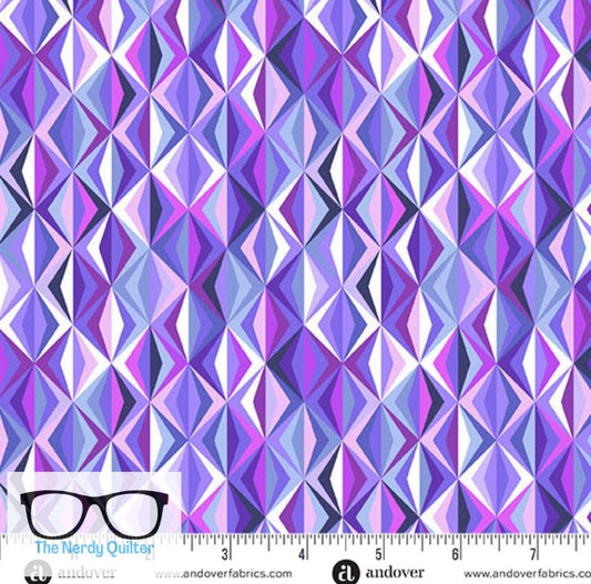 Preorder: Perfect Day Prism in Blue by Libs Elliott for Andover A-10220-B - Sold by the Half Yard