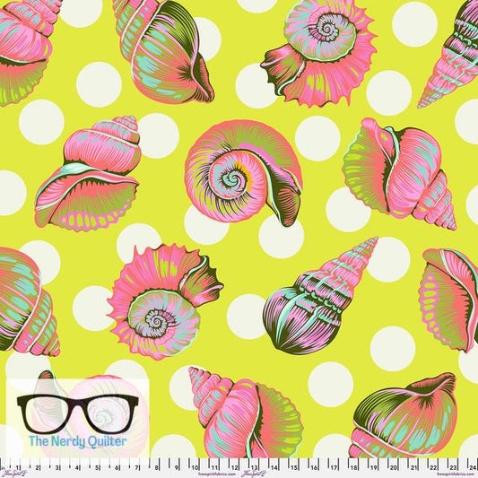 Preorder: Floral Reef Big Shelly in Seagrass 108 Wideback by Tula Pink for Freespirit - QBTP021.Seagrass