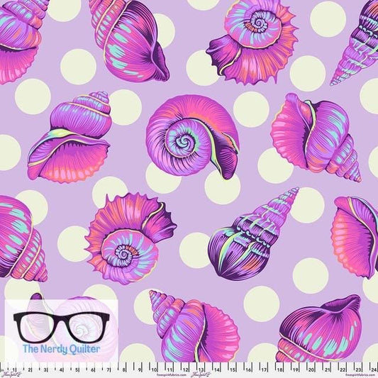 Preorder: Floral Reef Big Shelly in Ultraviolet 108 Wideback by Tula Pink for Freespirit - QBTP021.Ultraviolet