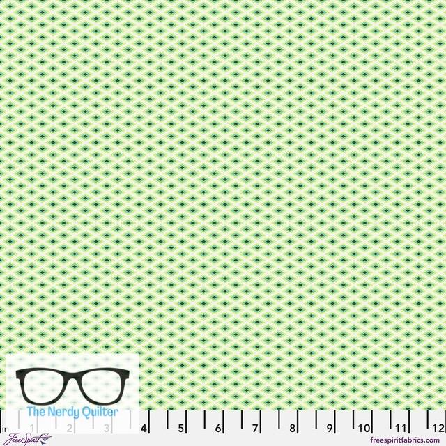 Preorder: Floral Reef Lighthouse Windows in Seagrass by Tula Pink for Freespirit - Sold by The Half Yard PWTP273.Seagrass