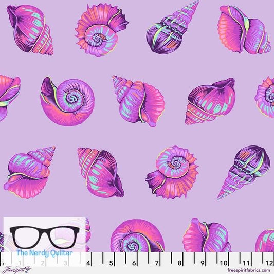Preorder: Floral Reef Lil Shelly in Ultraviolet by Tula Pink for Freespirit - Sold by The Half Yard PWTP266.Ultraviolet