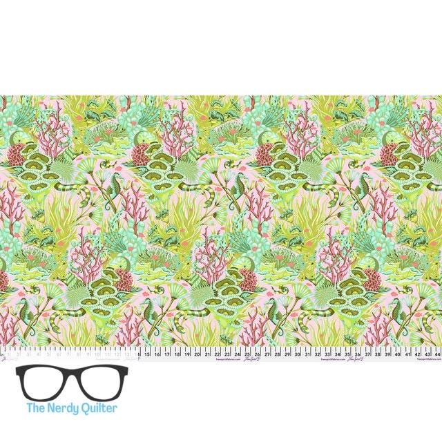 Preorder: Floral Reef Reef What You Sew in Coralline by Tula Pink for Freespirit - Sold by The Half Yard PWTP264.Coralline