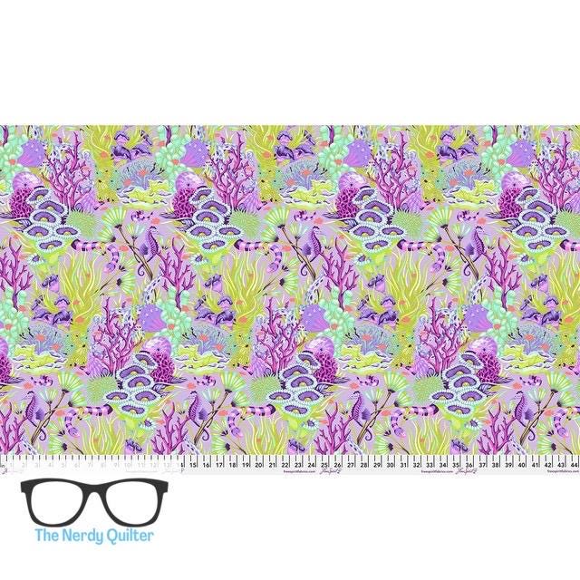Preorder: Floral Reef Reef What You Sew in Ultraviolet by Tula Pink for Freespirit - Sold by The Half Yard PWTP264.Ultraviolet