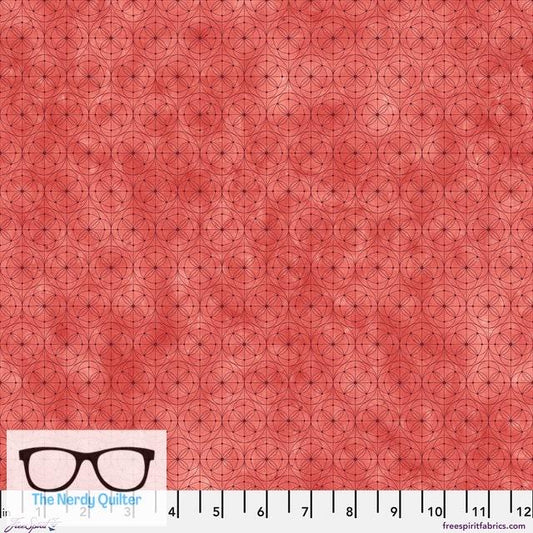 Preorder: Hue Geo in Cherry by Giucy Giuce for Freespirit - Sold by the Half Yard PWGG018.CHERRY