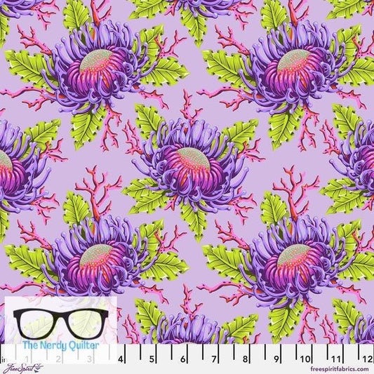 Preorder: Floral Reef Lighthouse Windows in Delphine by Tula Pink for Freespirit - Sold by The Half Yard PWTP273.Delphine