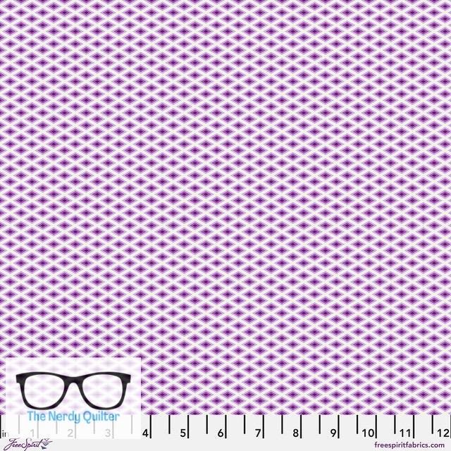 Preorder: Floral Reef Lighthouse Windows in Ultraviolet by Tula Pink for Freespirit - Sold by The Half Yard PWTP273.Ultraviolet