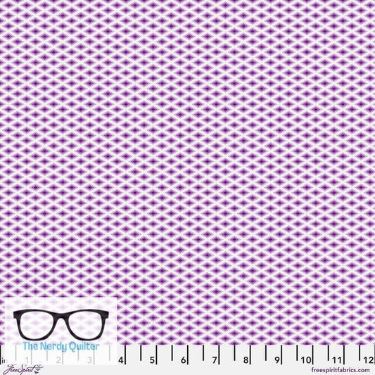 Preorder: Floral Reef Lighthouse Windows in Ultraviolet by Tula Pink for Freespirit - Sold by The Half Yard PWTP273.Ultraviolet