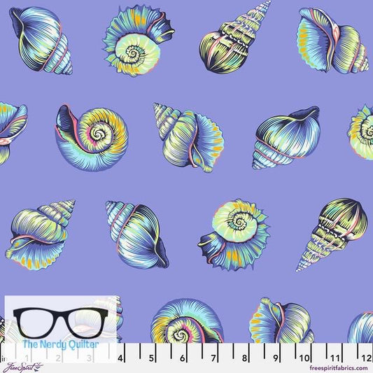 Preorder: Floral Reef Lil Shelly in Marine by Tula Pink for Freespirit - Sold by The Half Yard PWTP266.Marine