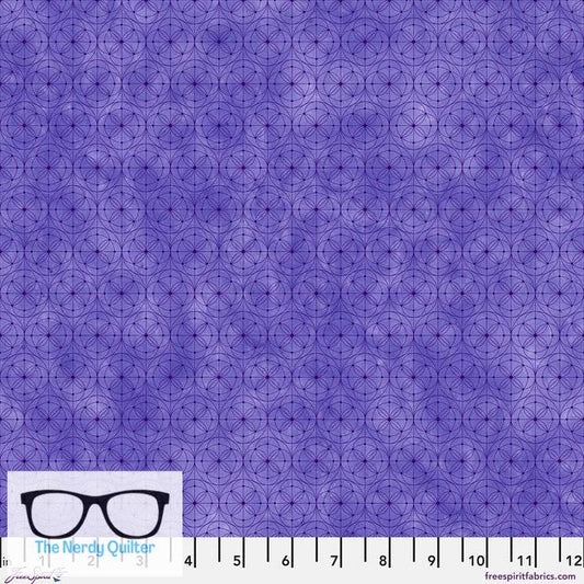 Preorder: Hue Geo in Indigo by Giucy Giuce for Freespirit - Sold by the Half Yard PWGG018.Indigo