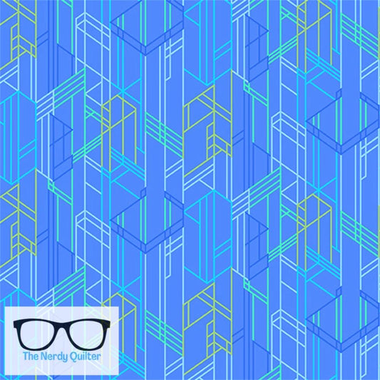 Deco Glo Meander in Blueberry by Giucy Giuce for Andover - Sold by the Half Yard