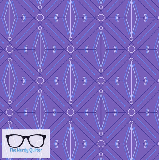 Deco Glo II Lotus in Concord by Giucy Giuce for Andover - Sold by the Half Yard