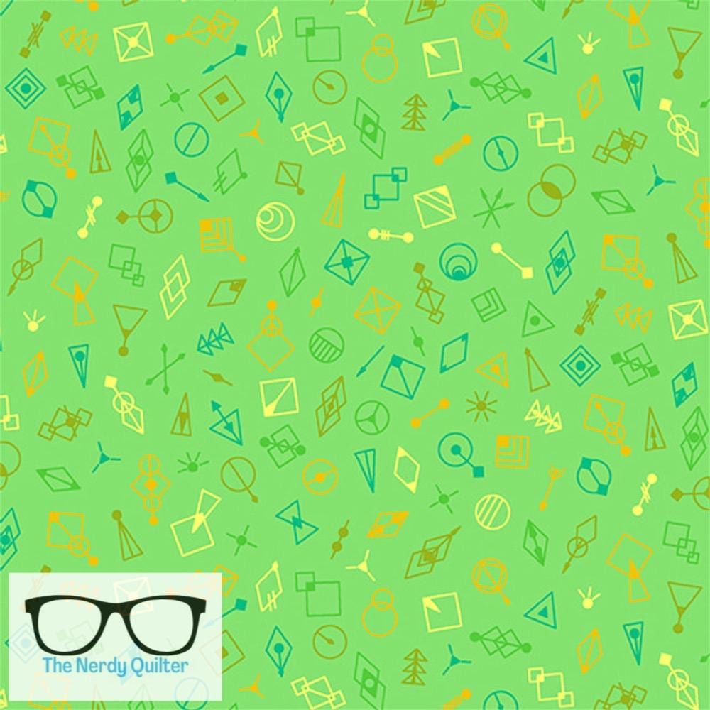 Deco Glo II Glitter in Honeydew by Giucy Giuce for Andover - Sold by the Half Yard