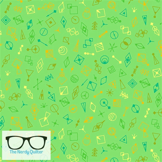 Deco Glo II Glitter in Honeydew by Giucy Giuce for Andover - Sold by the Half Yard