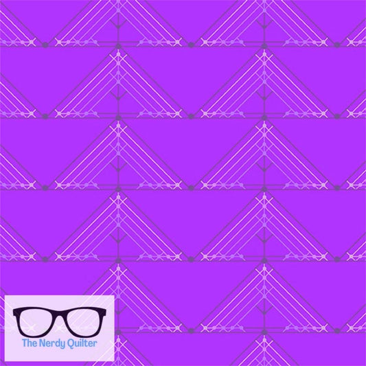 Deco Glo Geese in Elderberry by Giucy Giuce for Andover - Sold by the Half Yard