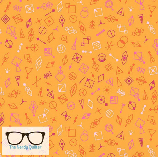 Deco Glo II Glitter in Cantaloupe by Giucy Giuce for Andover - Sold by the Half Yard