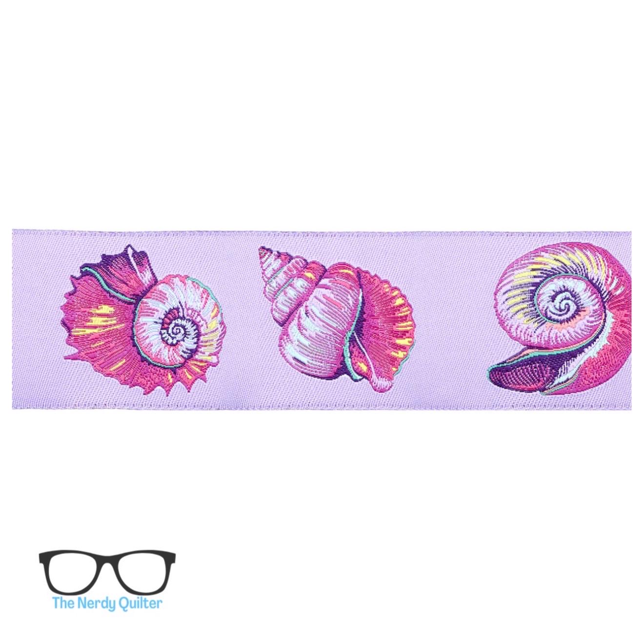 Preorder: Floral Reef Lil Shelly in Ultraviolet - 1-1/2" width Renaissance Ribbons - Sold by the Yard