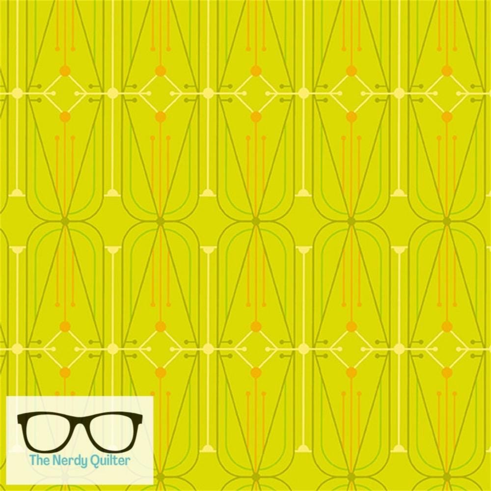 Deco Glo Jukebox in Kiwi by Giucy Giuce for Andover - Sold by the Half Yard