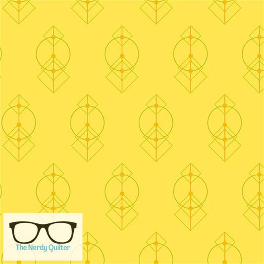 Deco Glo II Talisman in Lemon by Giucy Giuce for Andover - Sold by the Half Yard