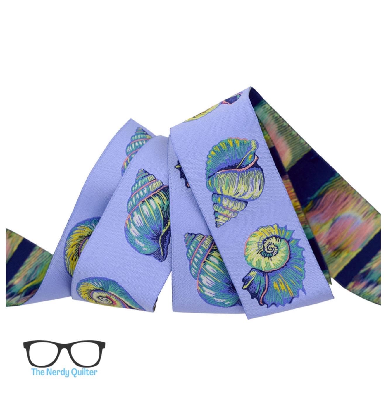 Preorder: Floral Reef Lil Shelly in Marine - 1-1/2" width Renaissance Ribbons - Sold by the Yard