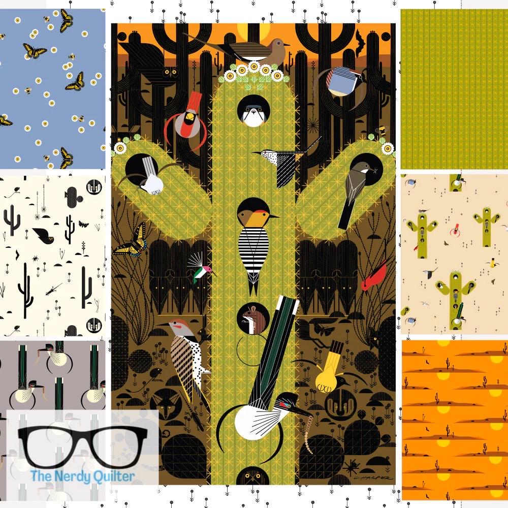 Preorder: Charley Harper The Desert Poster Panel Poplin by Charlie Harper for Birch Fabrics - Sold by the Half Yard