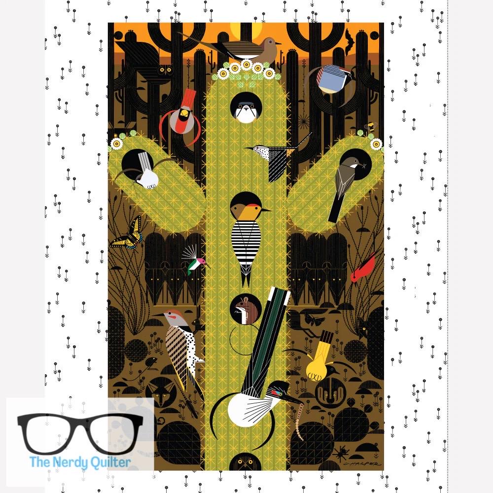 Preorder: Charley Harper The Desert Poster Panel Poplin by Charlie Harper for Birch Fabrics - Sold by the Half Yard