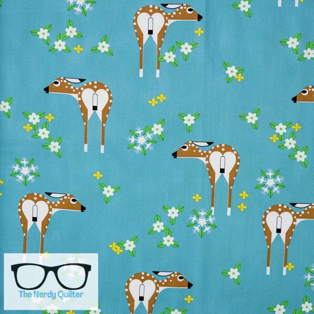 Preorder: Charley Harper Sierra Range Sierra Deer Field Poplin by Charlie Harper for Birch Fabrics - Sold by the Half Yard