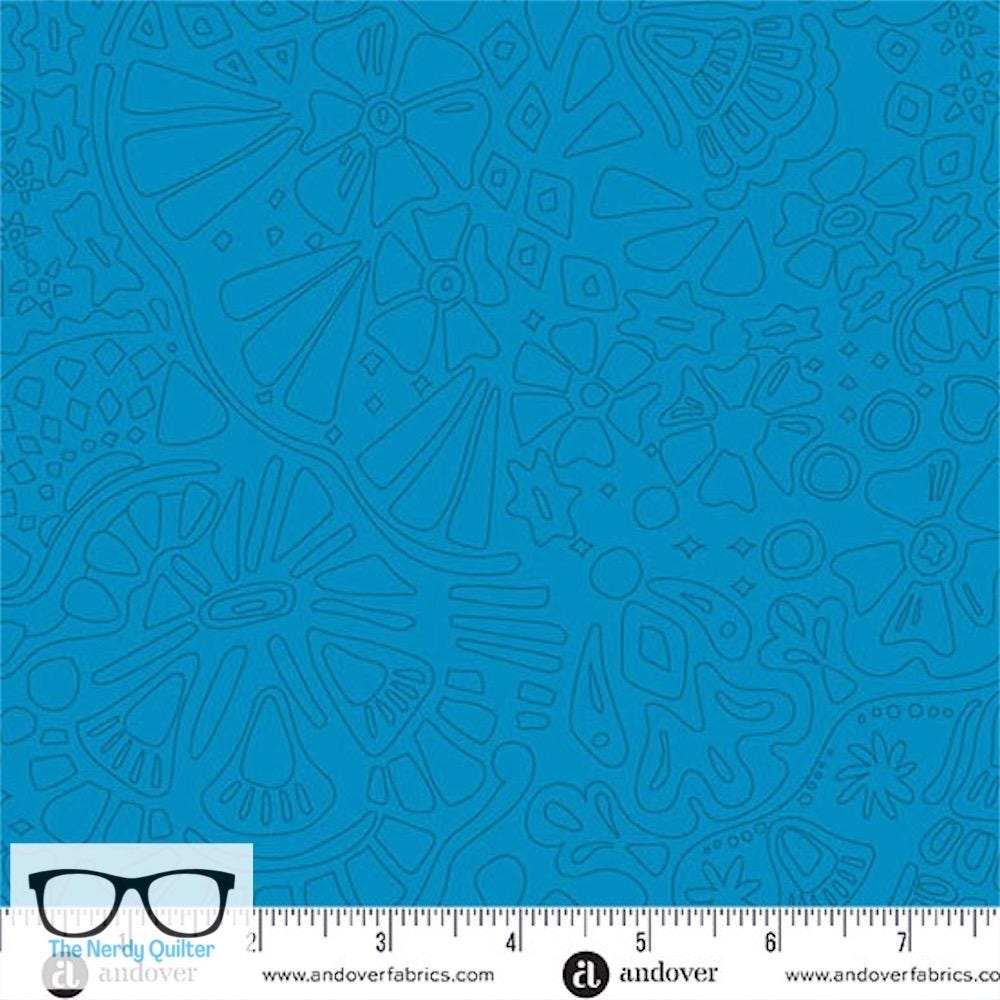 Preorder: Color Camp Dusk Veil in Pool by Alison Glass for Andover - Sold by The Half Yard A-10426-T