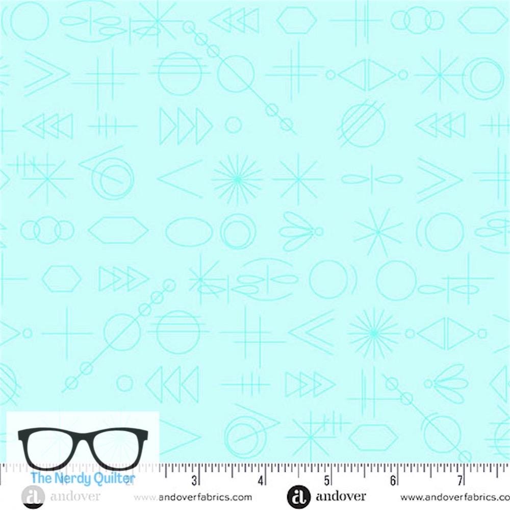 Preorder: Color Camp Grove Gameday in Lighter Aqua by Alison Glass for Andover - Sold by The Half Yard A-10430-LB