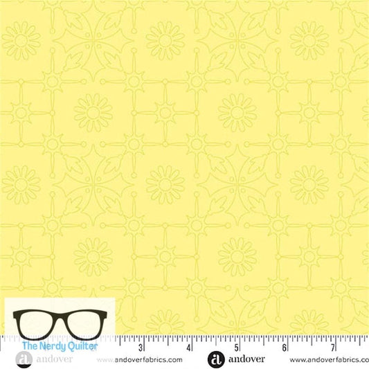 Preorder: Color Camp Grove Leatherwork in Lighter Lichen by Alison Glass for Andover - Sold by The Half Yard A-10429-Y