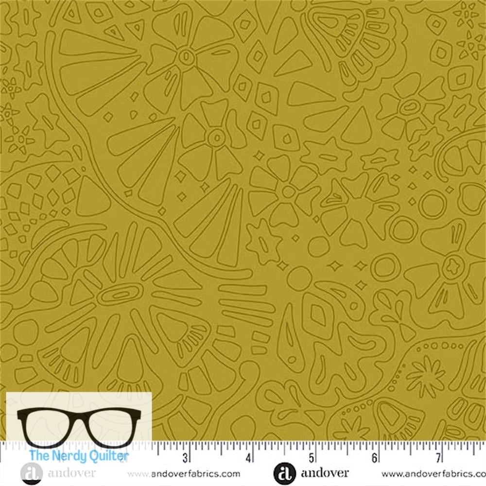 Preorder: Color Camp Grove Veil in Muted Gold by Alison Glass for Andover - Sold by The Half Yard A-10426-Y