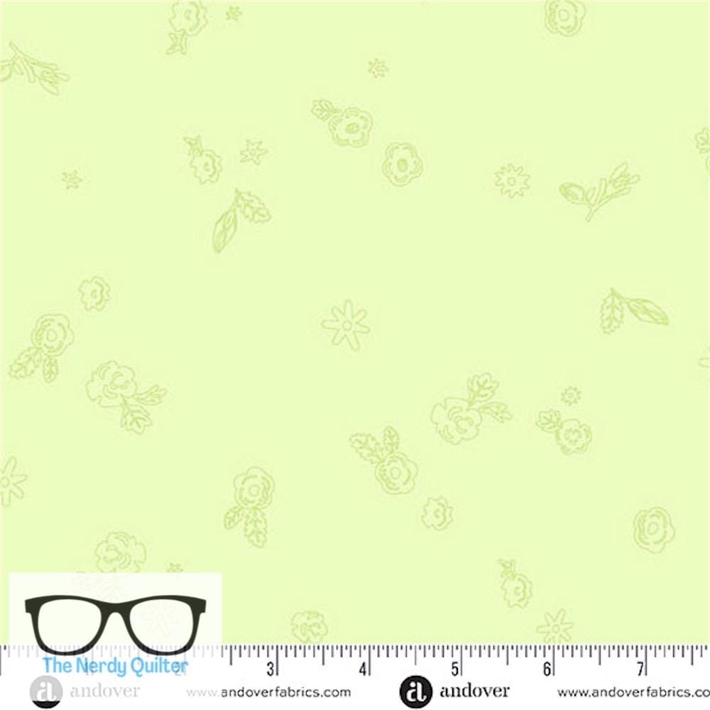 Preorder: Color Camp Grove Sprig in Lighter Grass by Alison Glass for Andover - Sold by The Half Yard A-10425-G