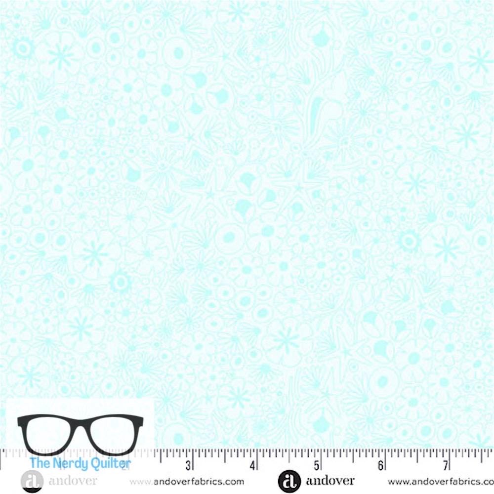 Preorder: Color Camp Grove Shallows in Lightest Aqua by Alison Glass for Andover - Sold by The Half Yard A-10422-B