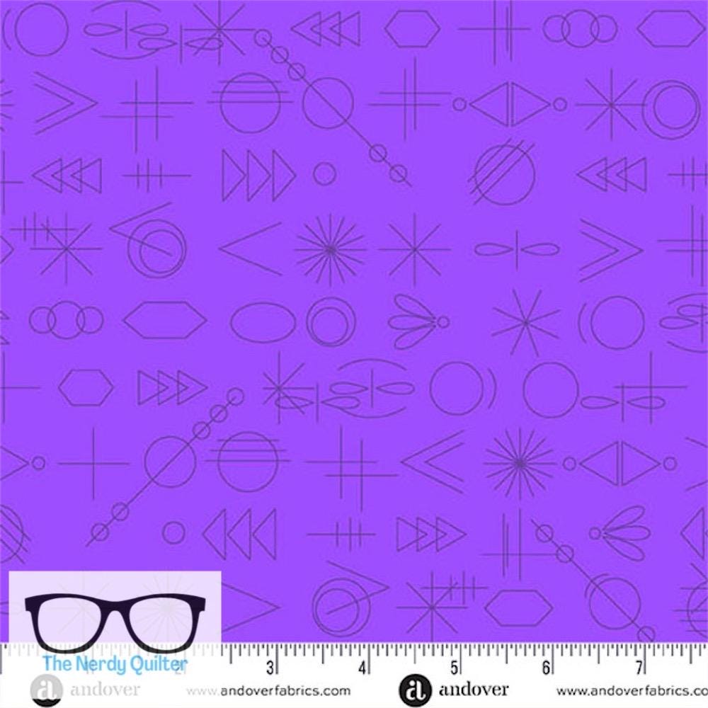 Preorder: Color Camp Bloom Gameday in Pansy by Alison Glass for Andover - Sold by The Half Yard A-10430-P