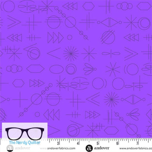 Preorder: Color Camp Bloom Gameday in Pansy by Alison Glass for Andover - Sold by The Half Yard A-10430-P