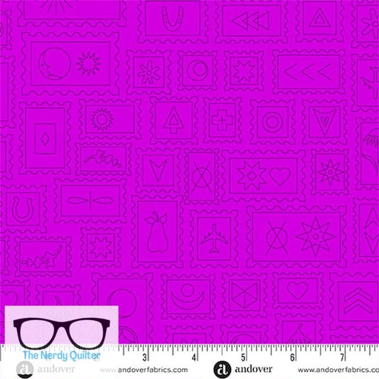 Preorder: Color Camp Bloom Postcard in Cabbage by Alison Glass for Andover - Sold by The Half Yard A-10424-E