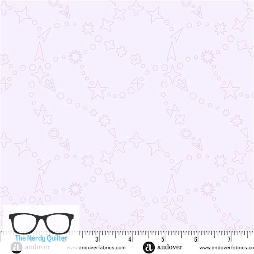 Preorder: Color Camp Bloom Trailmap in Lightest Pansy by Alison Glass for Andover - Sold by The Half Yard A-10421-P