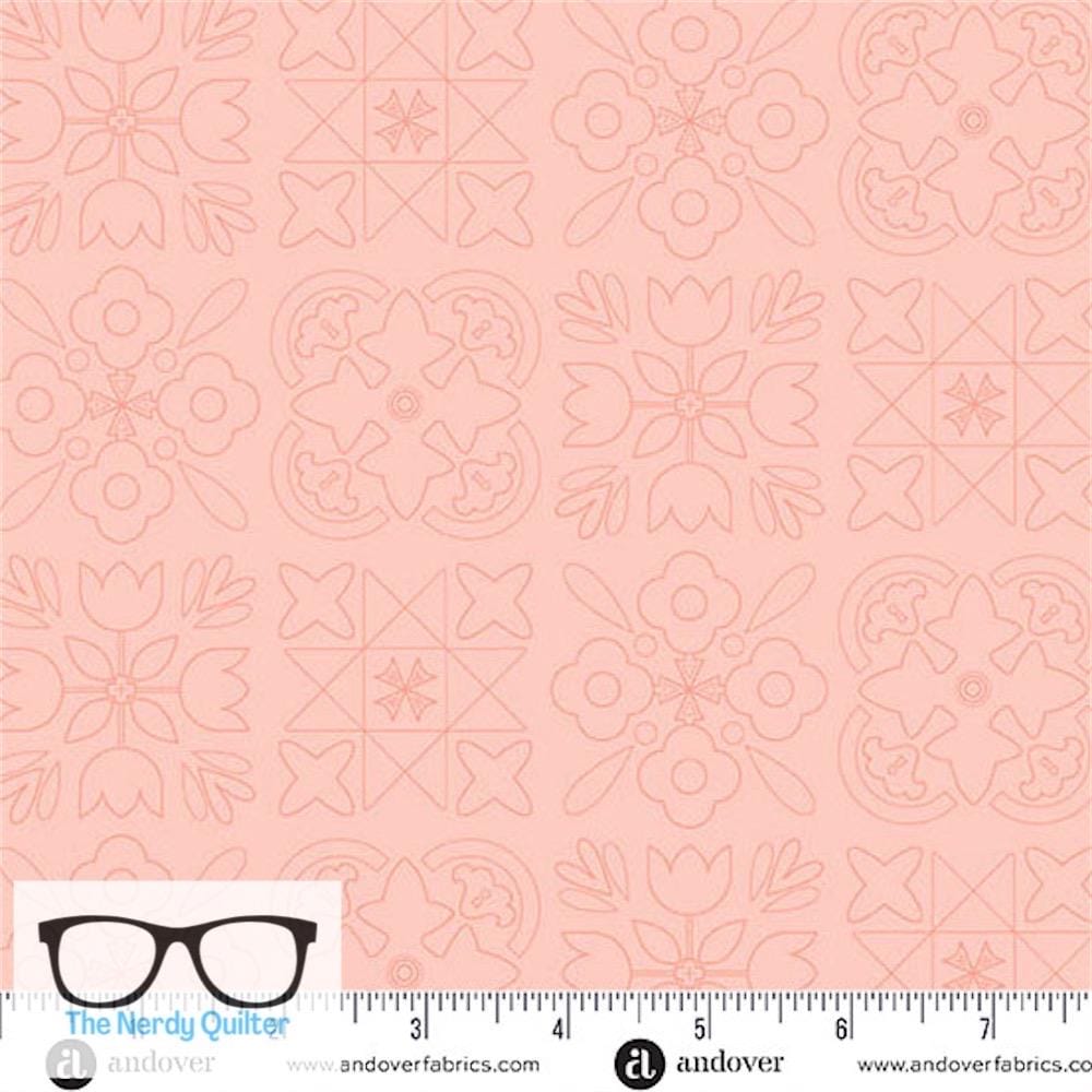 Preorder: Color Camp Sun Bandana in Lighter Poppy by Alison Glass for Andover - Sold by The Half Yard A-10428-LE