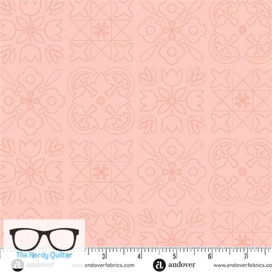 Preorder: Color Camp Sun Bandana in Lighter Poppy by Alison Glass for Andover - Sold by The Half Yard A-10428-LE