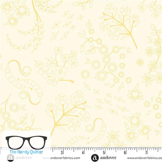 Preorder: Color Camp Sun Nestled in Lightest Honey by Alison Glass for Andover - Sold by The Half Yard A-10427-Y1