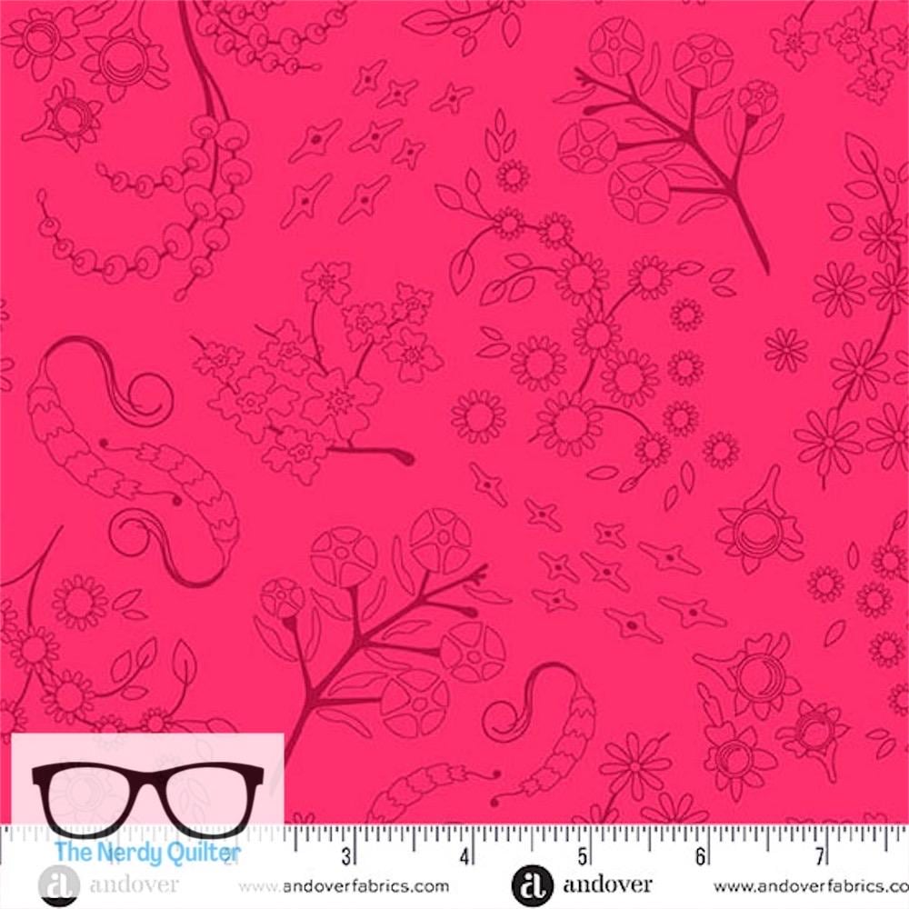 Preorder: Color Camp Sun Nestled in Ruby by Alison Glass for Andover - Sold by The Half Yard A-10427-R1