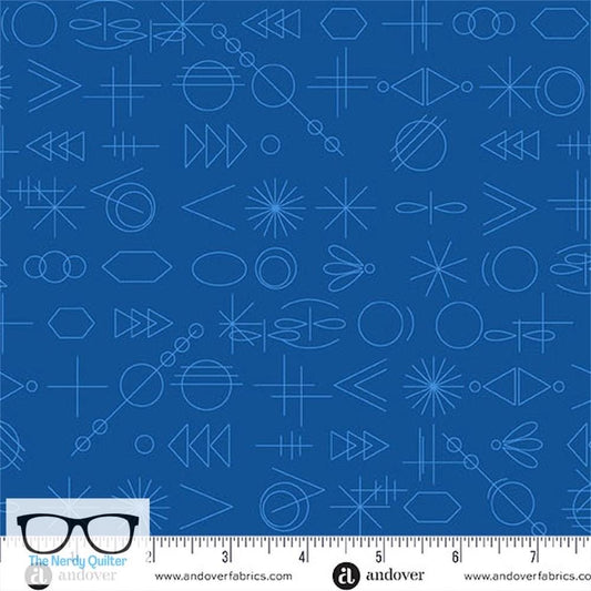 Preorder: Color Camp Dusk GameDay in Dark Pond by Alison Glass for Andover - Sold by The Half Yard A-10430-B