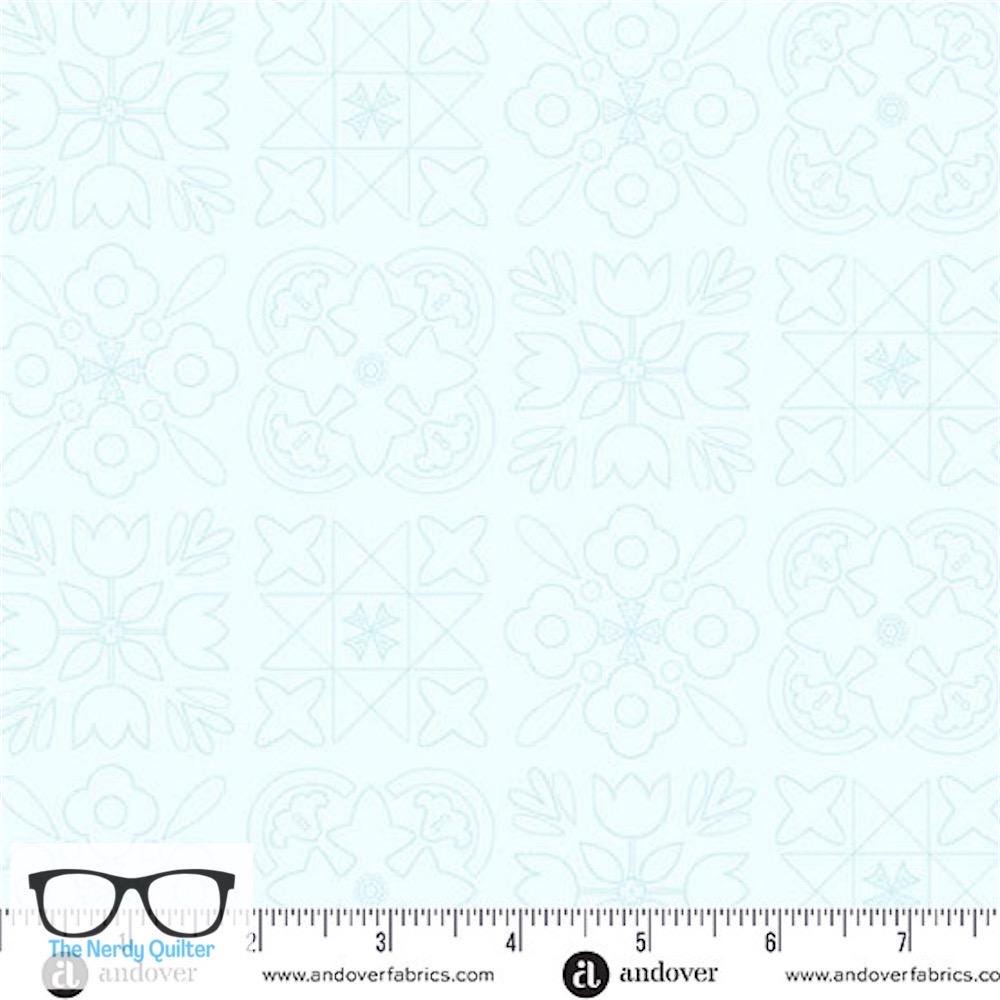 Preorder: Color Camp Dusk Bandana in Lightest Pool by Alison Glass for Andover - Sold by The Half Yard A-10428-LB