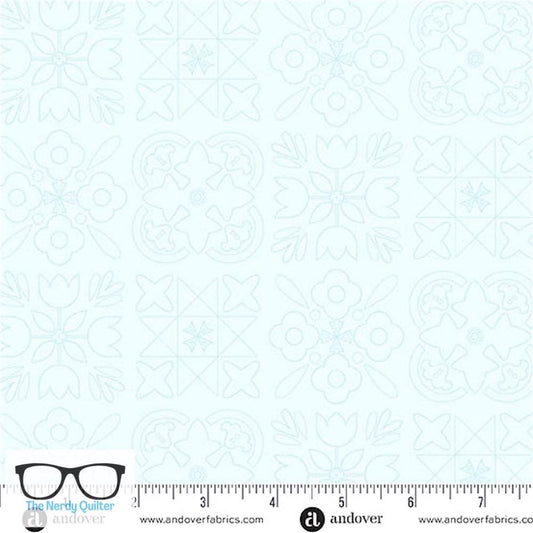 Preorder: Color Camp Dusk Bandana in Lightest Pool by Alison Glass for Andover - Sold by The Half Yard A-10428-LB