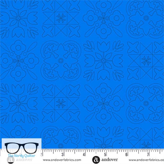 Preorder: Color Camp Dusk Bandana in Cobalt by Alison Glass for Andover - Sold by The Half Yard A-10428-B