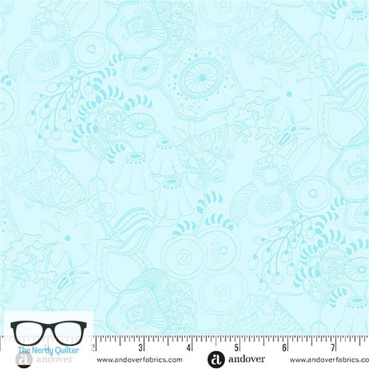 Preorder: Color Camp Dusk Tangle in Lighter Pool by Alison Glass for Andover - Sold by The Half Yard A-10420-B
