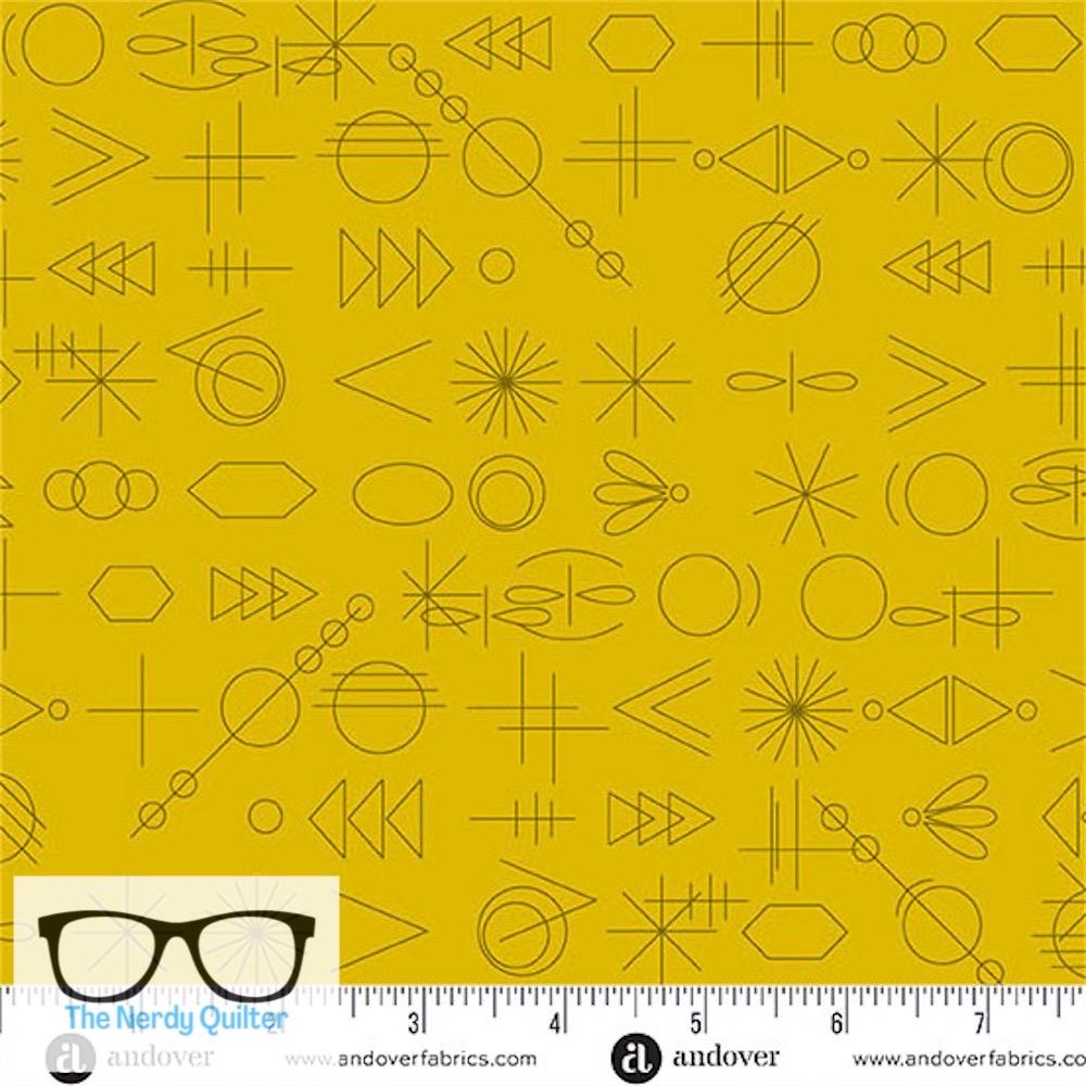 Preorder: Color Camp Grove Gameday in Gold by Alison Glass for Andover - Sold by The Half Yard A-10430-V