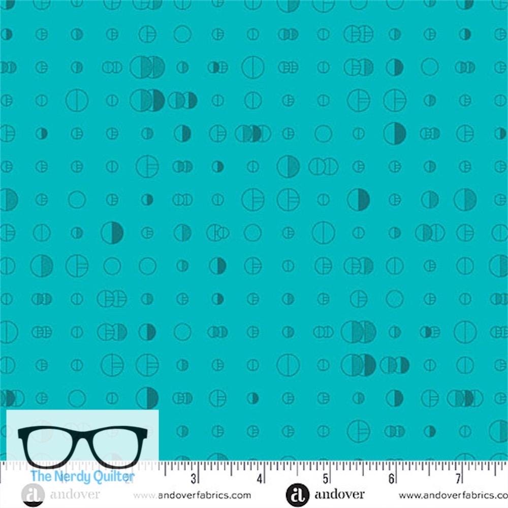 Preorder: Color Camp Grove Scout in Aqua by Alison Glass for Andover - Sold by The Half Yard A-10423-T