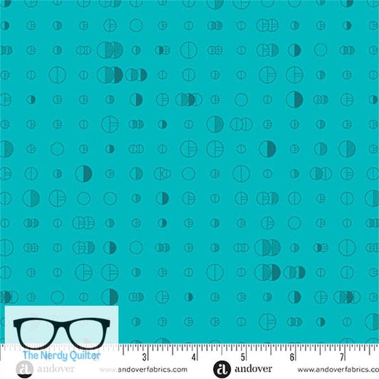 Preorder: Color Camp Grove Scout in Aqua by Alison Glass for Andover - Sold by The Half Yard A-10423-T