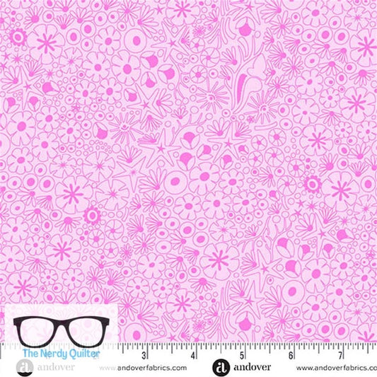 Preorder: Color Camp Bloom Shallows in Lighter Cabbage by Alison Glass for Andover - Sold by The Half Yard A-10422-E