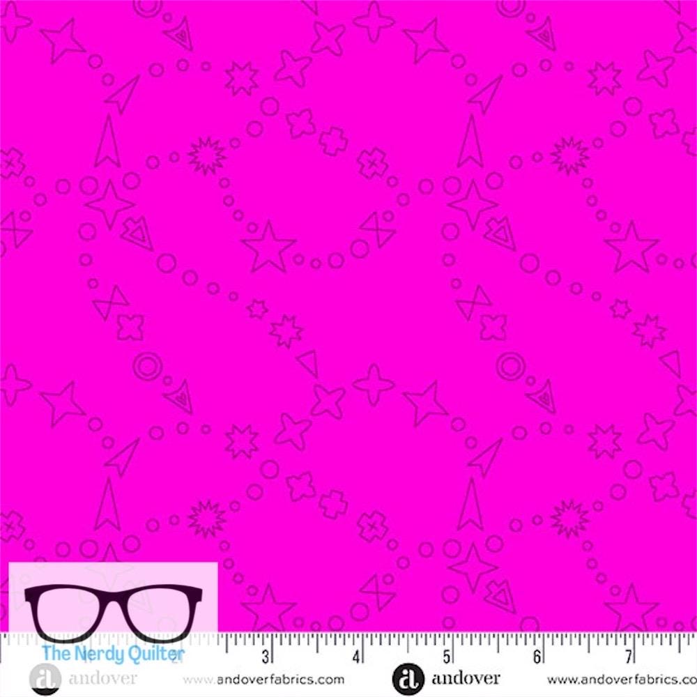 Preorder: Color Camp Bloom Trailmap in Peony by Alison Glass for Andover - Sold by The Half Yard A-10421-E